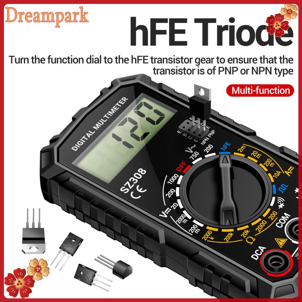 Digital Multimeter Voltage Current Detector LCD HFE Triode Buzzer ...