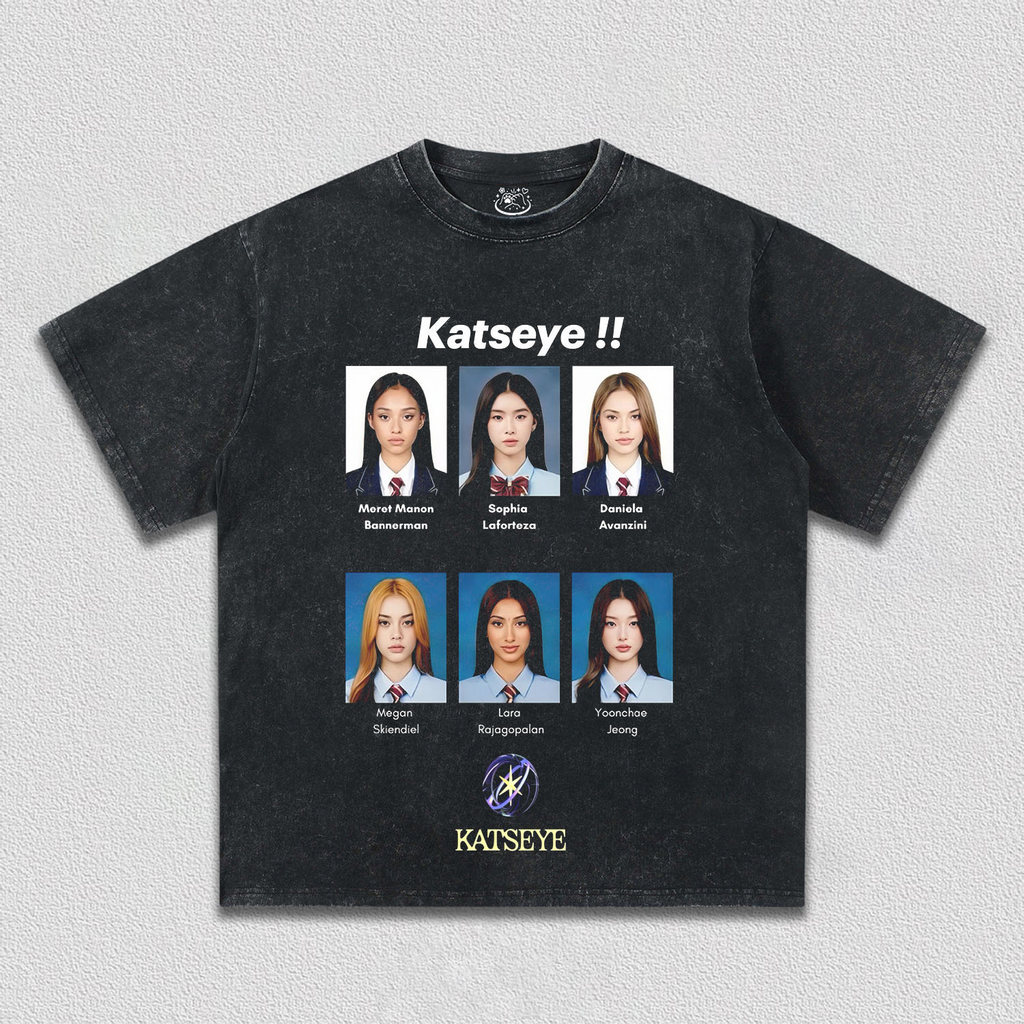 COD Kpop Pop Music Theme Prints Loose Tops Women American Style Washed ...