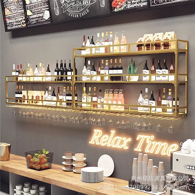 Nordic Creative Wine Rack Wall-Mounted Wine Cabinet Bar Counter ...