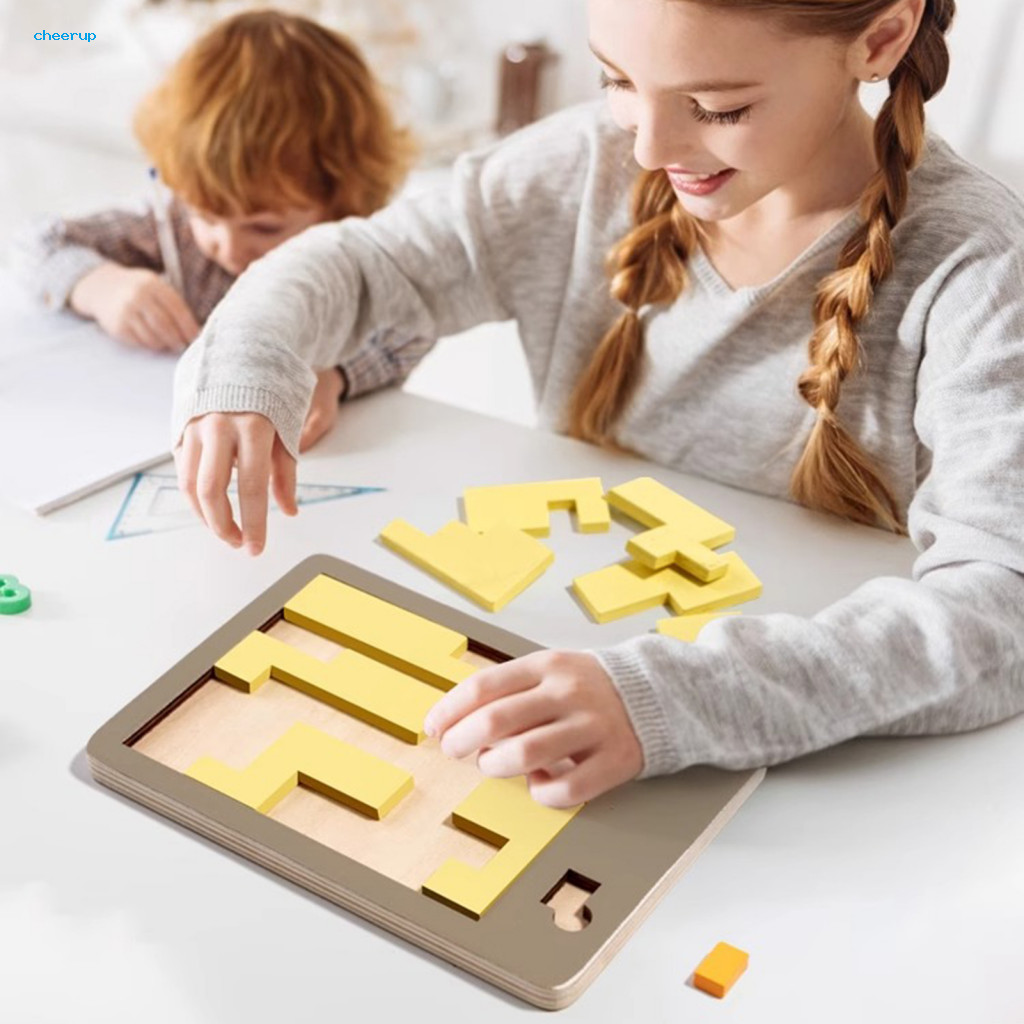 Brain Teaser Puzzle Wooden Puzzle Toy Wooden Block Puzzle Challenge ...