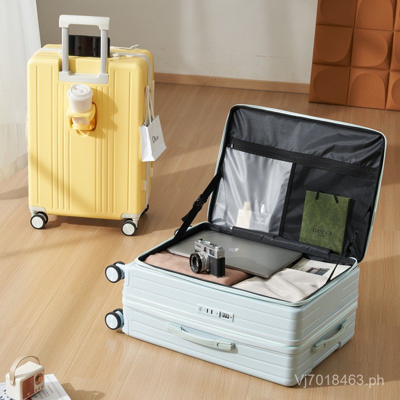 Front Opening Men's Multifunctional Women's Luggage Suitcase with ...