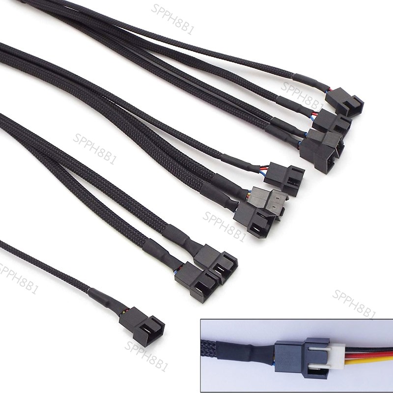 PWM Splitter 1/2/3pin 4pin Adapter Cable CPU Fan Splitter PC Extension ...