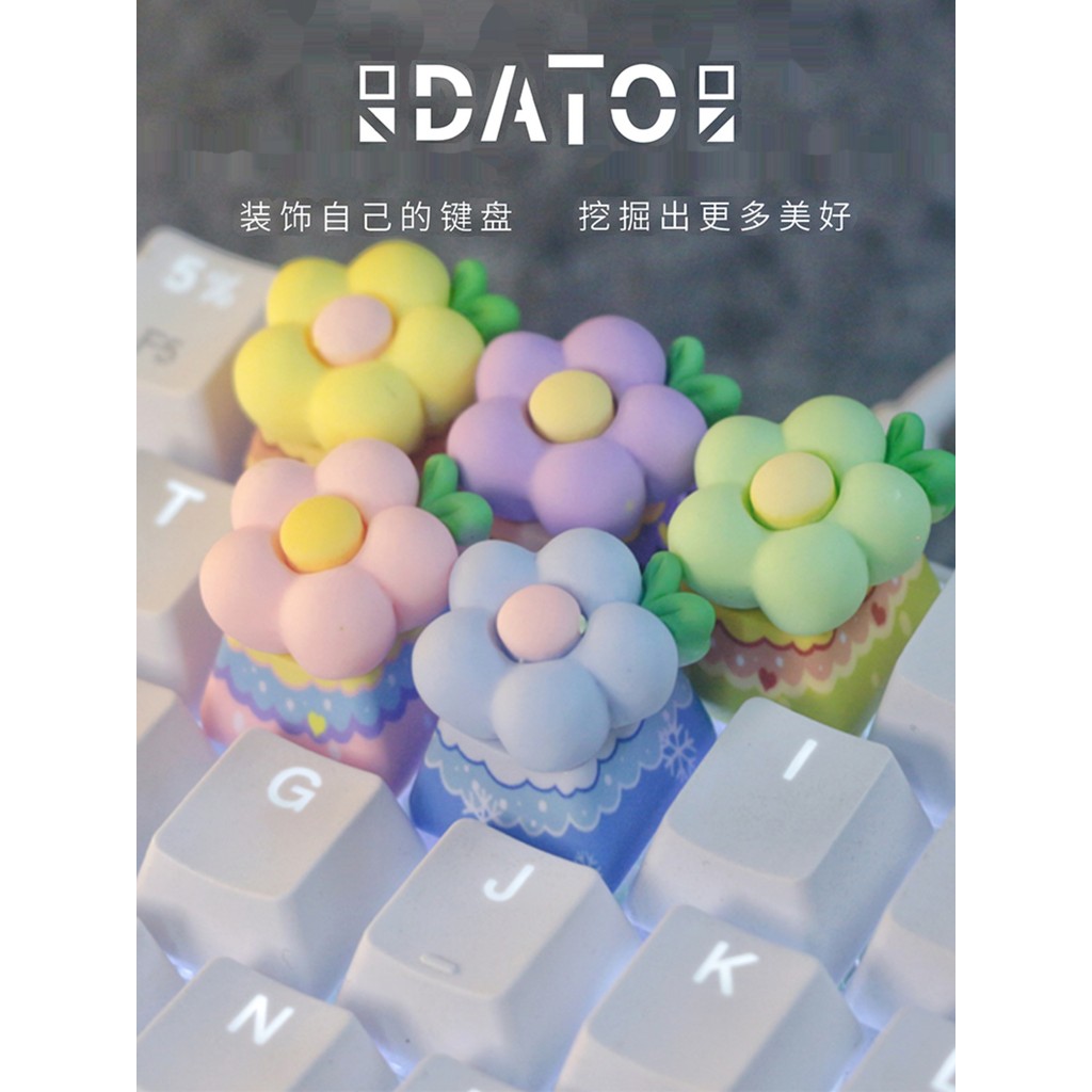keycaps custom keycaps Unique Flower Keycap Couple Gift Universal ...