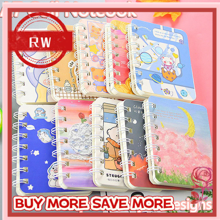 1PC A7 Cute Mini Diary Book Cartoon Portable Pocket Spiral Notebook ...