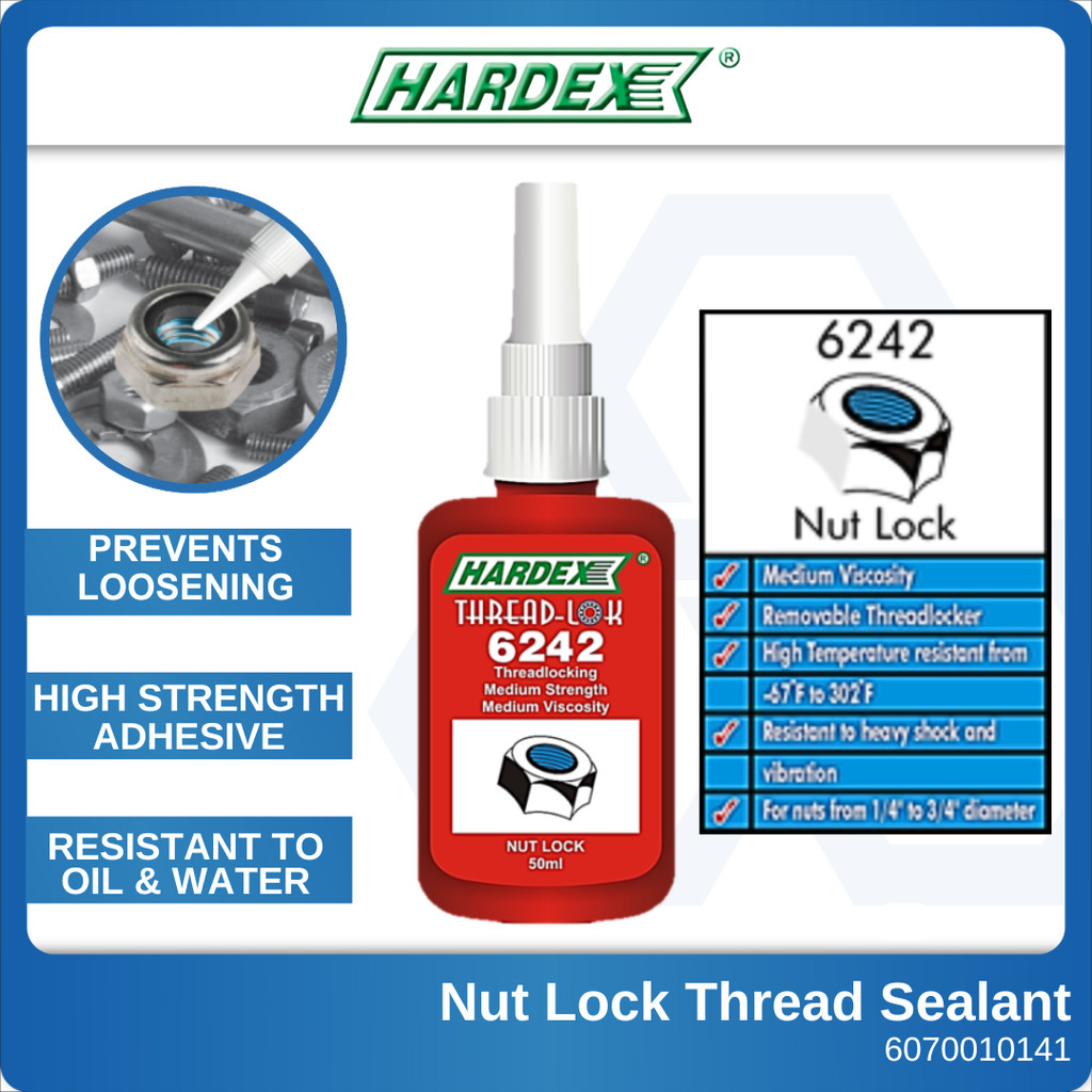 Hardex Nut Lock Thread Sealant 10ml Prevent Loosening High Strength ...