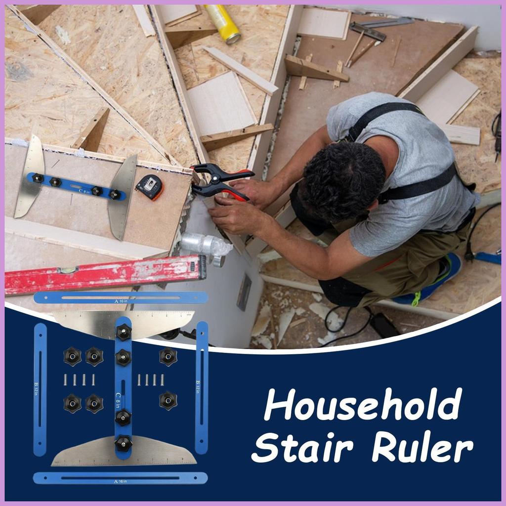 Stair Measuring Tool Folding High Precision Gadget Ruler Step Tread ...