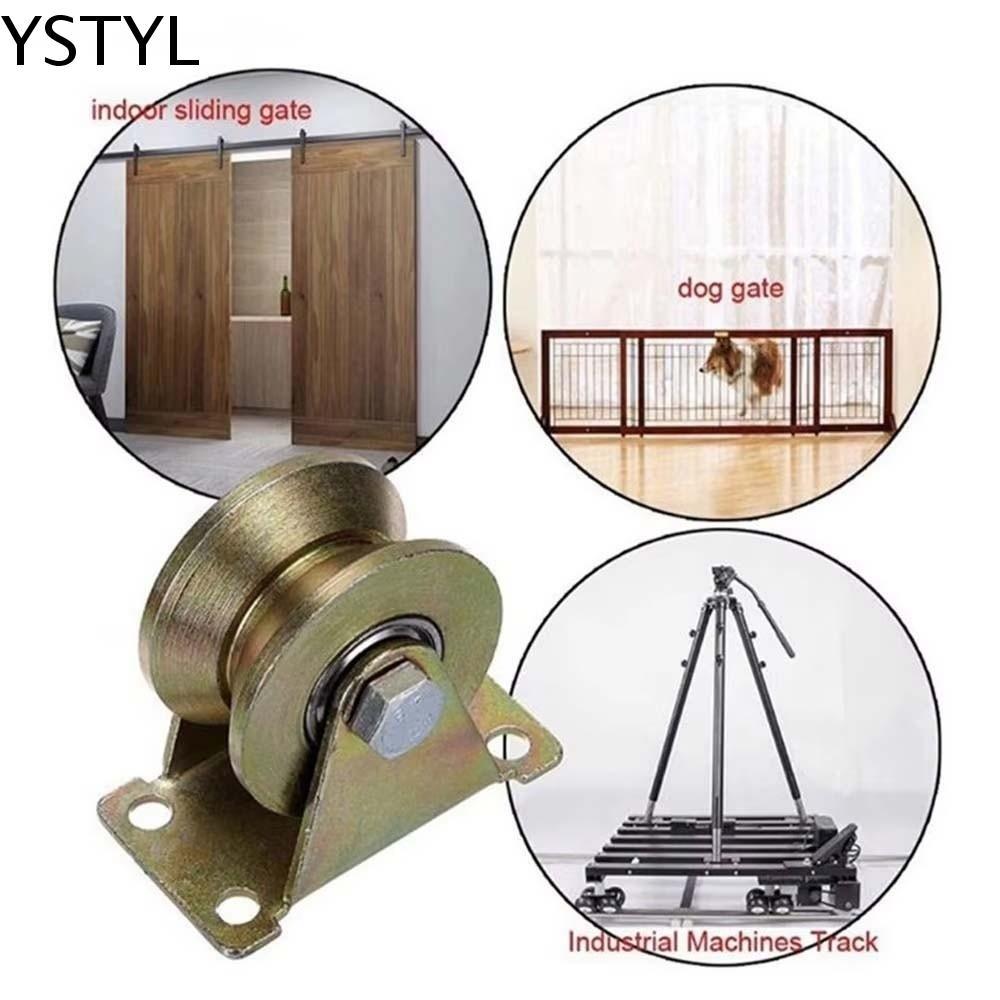 YSTYL 2pcs V Groove Pulleys, Heavy Duty Double Axis Bearing V Sliding ...