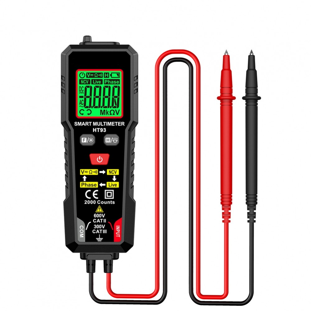 Digital Multimeter Continuity Test Data Hold LED Flashlight Bandwidth ...