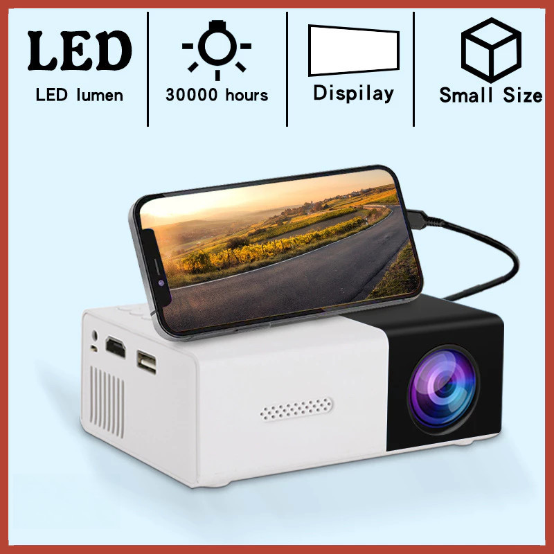 New HD Home Portable Projector Mini Projector Mobile Phone Wireless ...