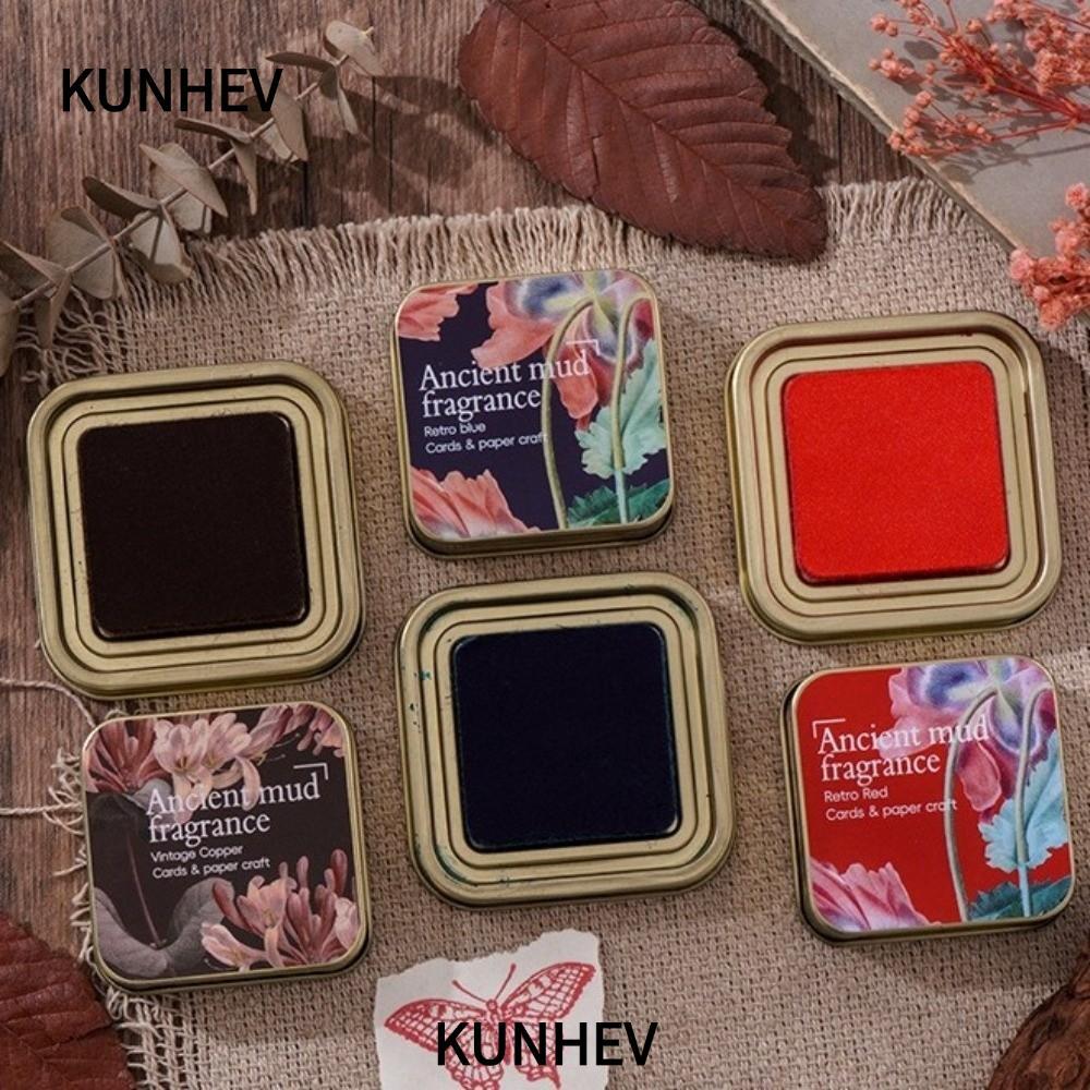 KUNHEV Student Ink Pad, Square Multiple Colors Self Ink Stamp ...