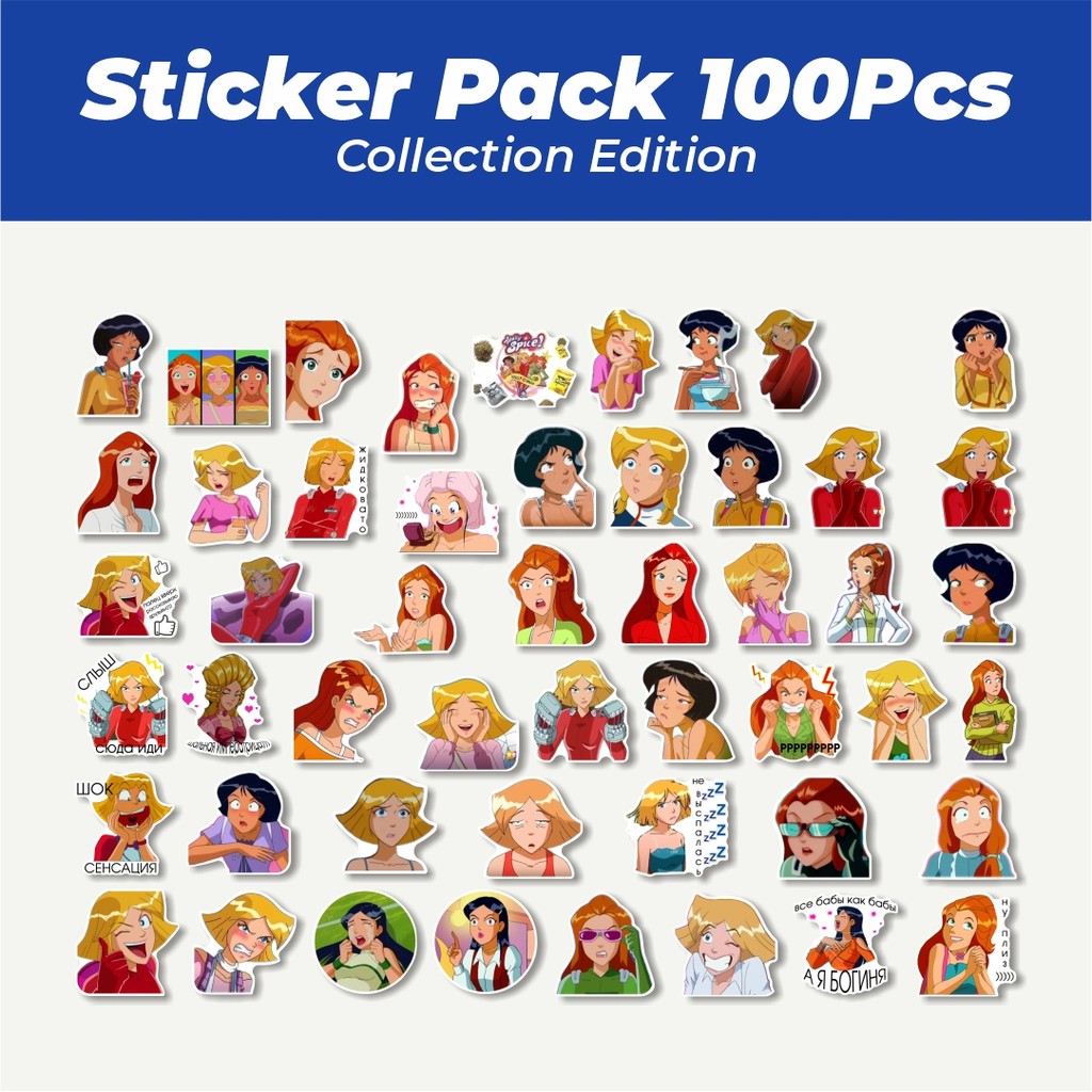HP Hot Stickers TOTALLY SPIES Cute Waterproof Stickers Adhesive ...