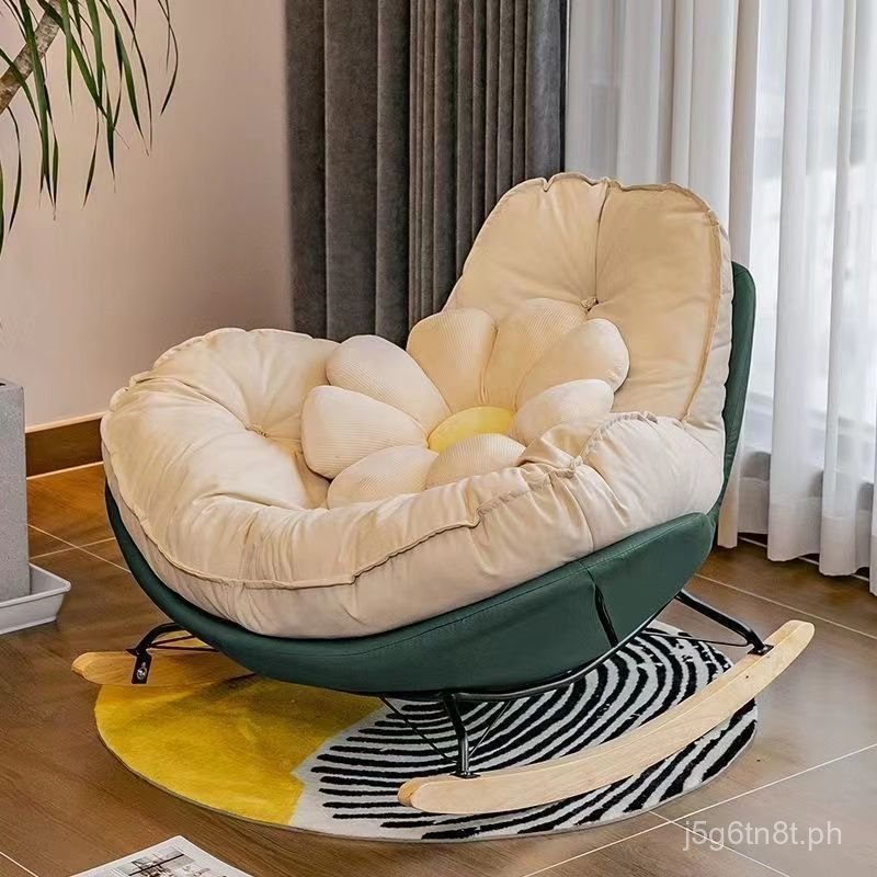 Nordic Lazy Sofa Single Rocking Chair for Balcony, Living Room, Bedroom ...