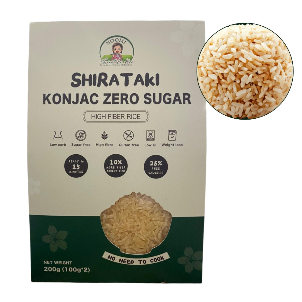 Noomi Shirataki Konjac Brown Rice 200g – Zero Sugar, Low-Calorie ...
