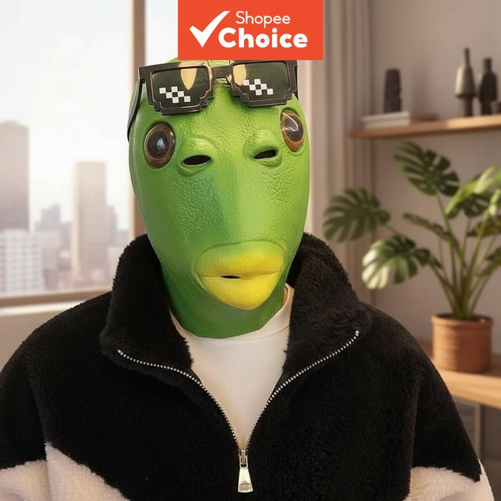 Green Headgear Monster Mask Fish Design for Prank Parties | Shopee ...