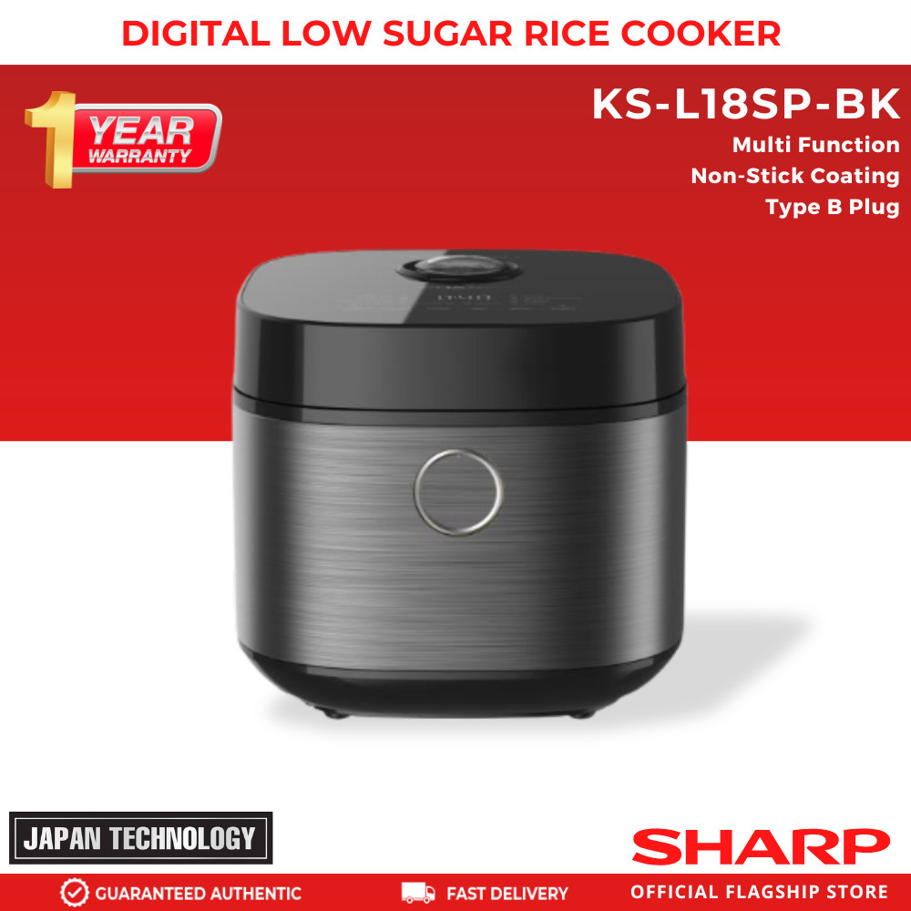 Sharp KS-L18SP-BK 1.8L DIGITAL LOW SUGAR RICE COOKER | Shopee Philippines