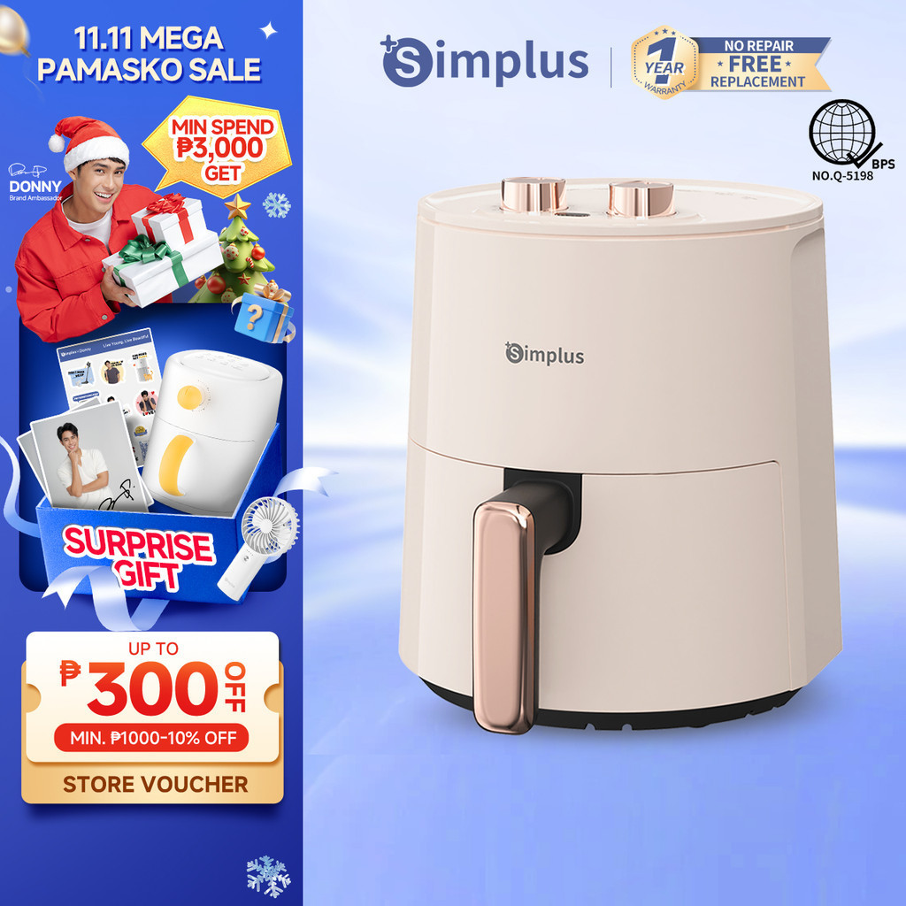Simplus Air Fryer Multi-functional Oil Free Non Stick Black&White&Beige ...