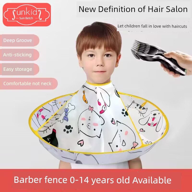 Children's Haircut Bib Non-Stick Hair Special Shawl Haircut Handy Tool ...