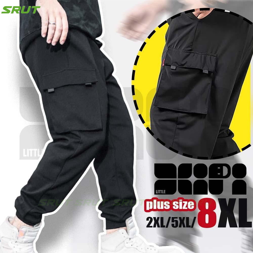 【2XL-8XL】Plus Size Multi-Pocket Cargo Pants For Men Loose Comfortable ...