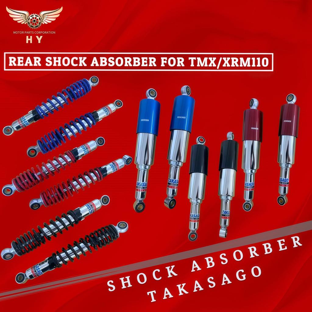 HY Takasago Rear Shock 310mm – Fits TMX/XRM110, Heavy Duty, Blue/Black ...