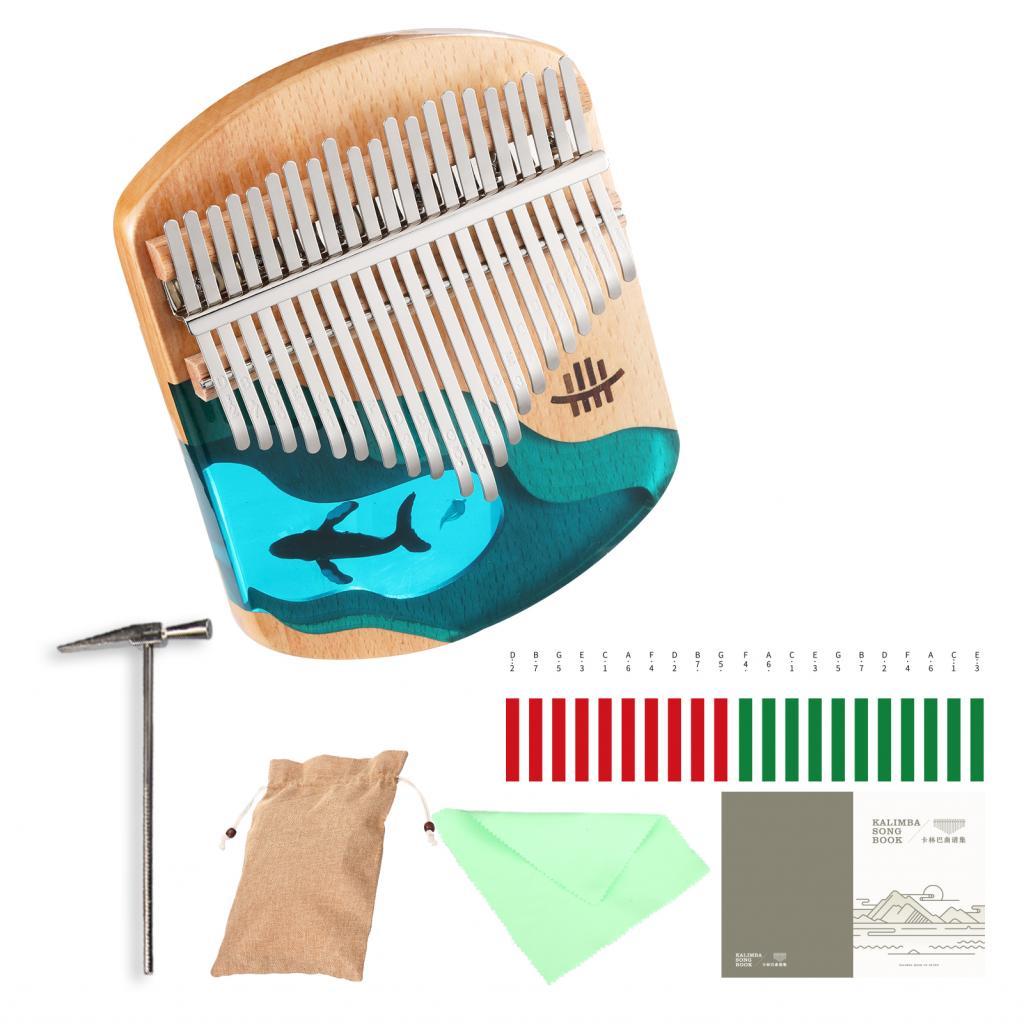 ERYUE Kalimba Hluru Piano 21 Keys Beech Wood Thumb Finger Portable 