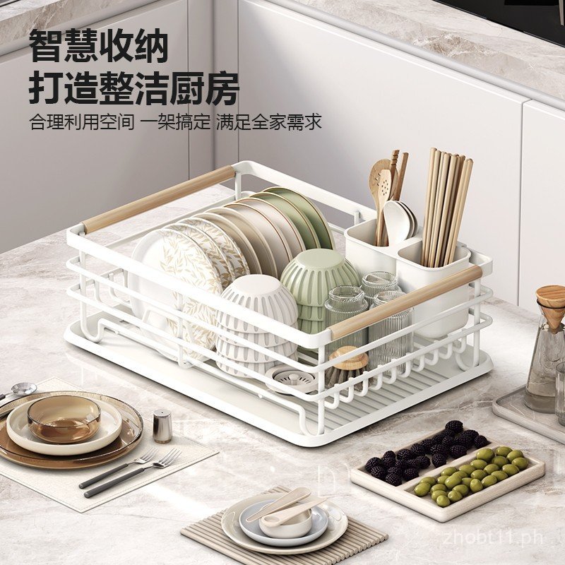 Set of Draining Cabinet Storage Rack Draining Basket Sink Bowl ...
