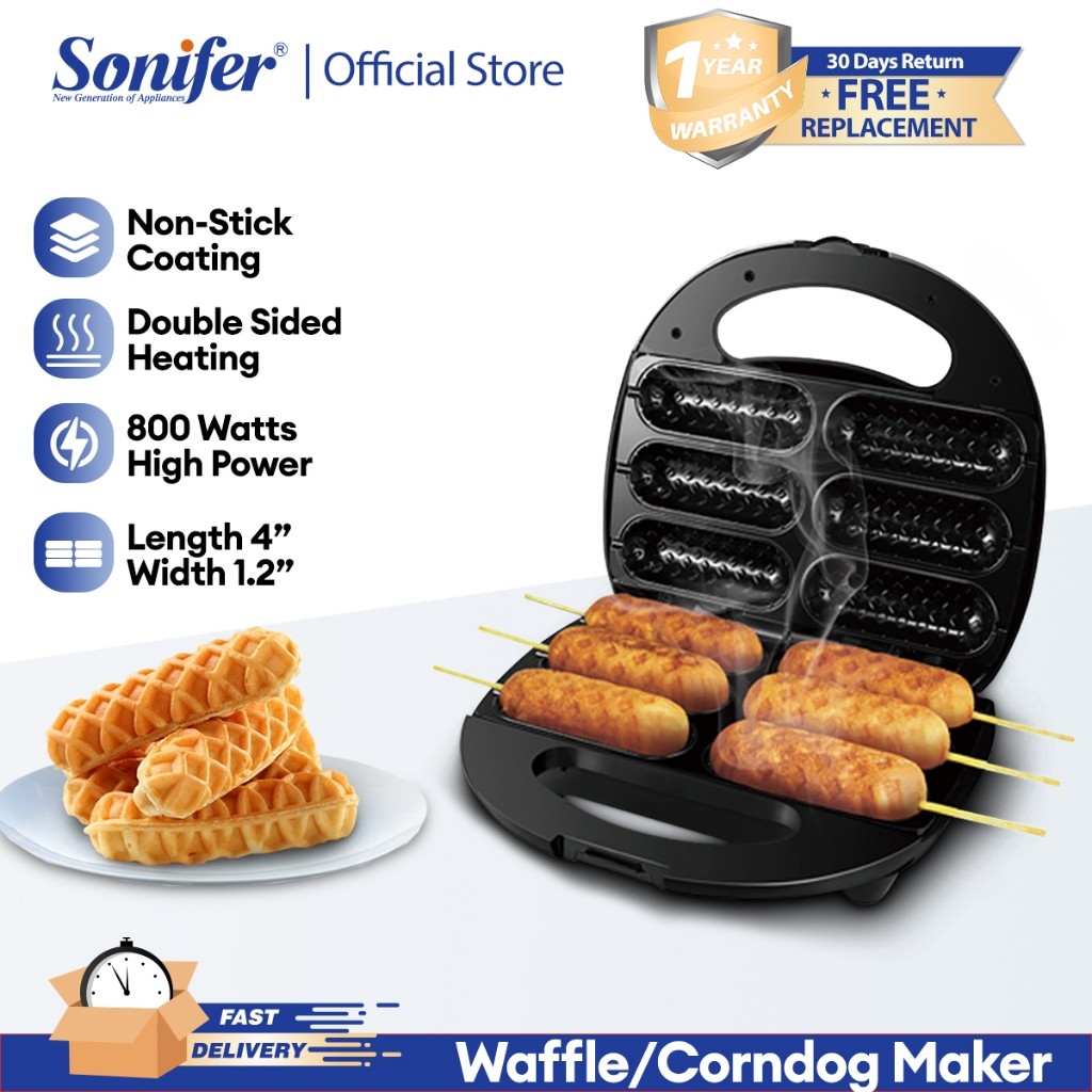 Sonifer Electric Waffle Maker Hot Dog Maker for Snacks Breakfast Maker ...