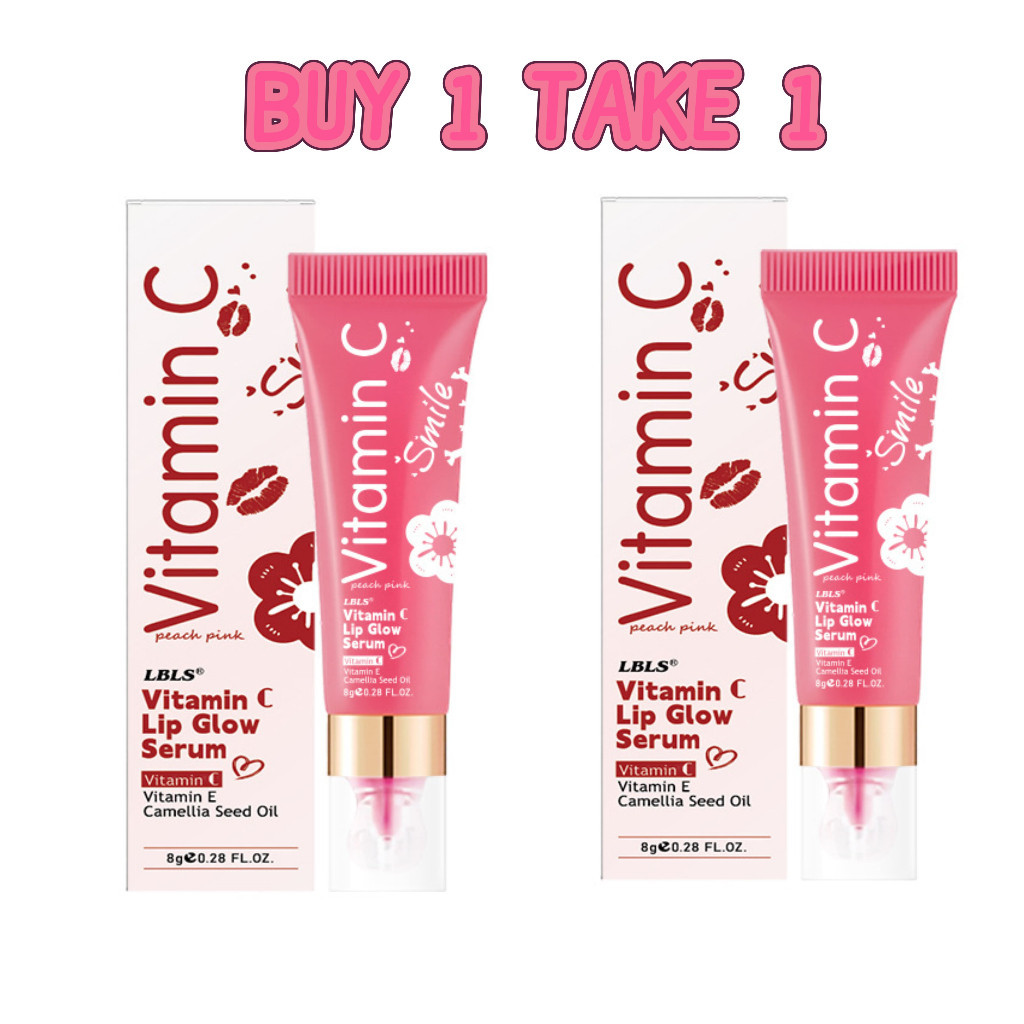FDA】LBLS Vitamin C Lip Brightening Serum Moisturizing Smoothing Lip Sensing  Lines Lip glow serum