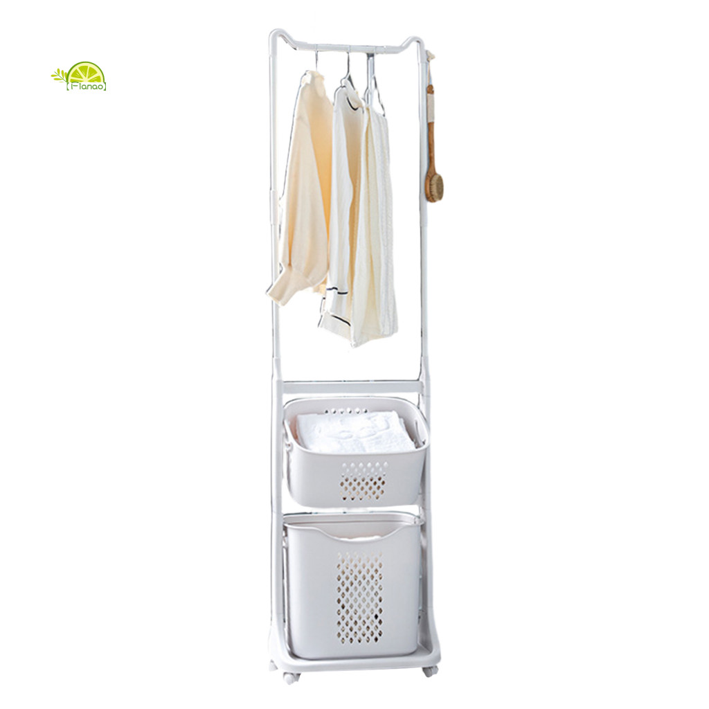 Ventilated Laundry Hamper Multi-tier Clothing Rack Multifunctional ...