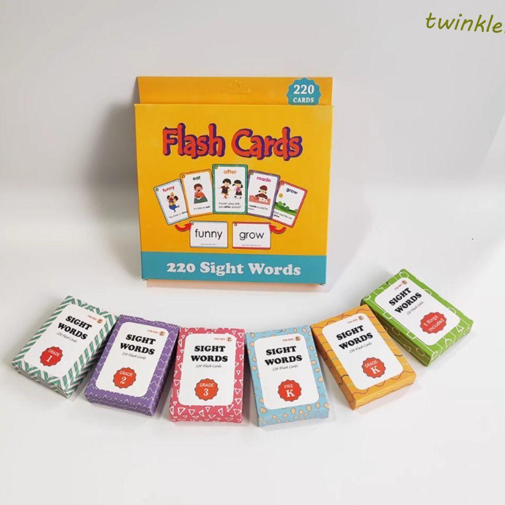 TWINKLE1 Sight Word Flash Cards, Paper Animal English Cards Sight Word ...