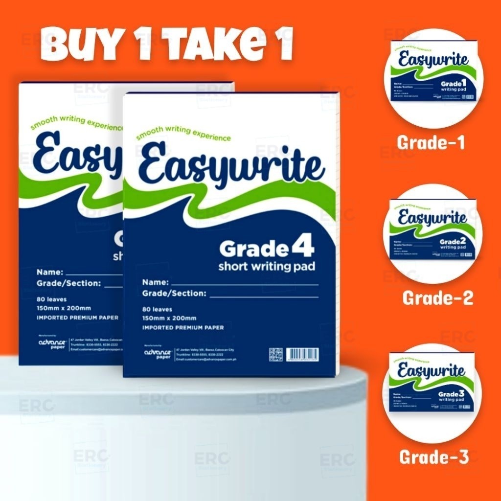 Grade - 1234 Easywrite Paper 80Leaves per Pad | High School, Writing ...