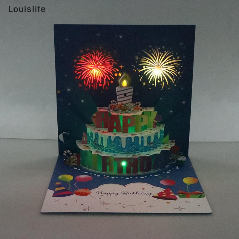 LLPH Birthday Cards Lights And Sound Pop Up Happy Birthday Card ...
