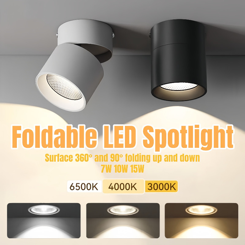 LED Downlight Foldable Spotlight Surface Ceiling Spotlight Mounted LED ...