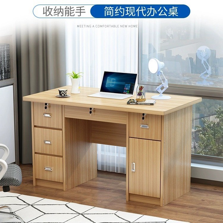 Office Desk Home Writing Table Student with Lock and Drawer Simple ...