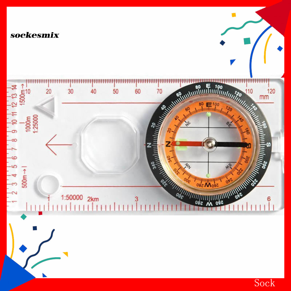 SX Outdoor Camping Hiking Survival Scouts Orienteering Compass Rule ...