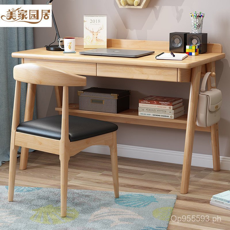 All Solid Wood Study Desk Home Desktop Office Desk Student Nordic ...