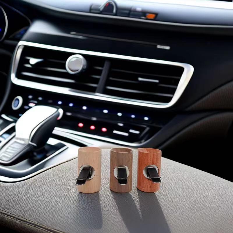 【LMPH】 Spherical Wooden Car Diffuser Car Aromatherapy Clip Car Air ...