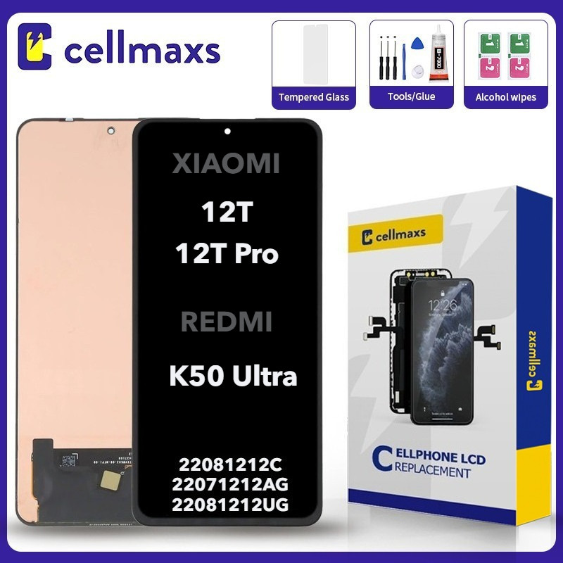ExtKry Vetro Fotocamera Posteriore Per Xiaomi 12T Pro – 2 Pezzi, Sostituzione Lente Con Kit Attrezzi, HD E Antigraffio