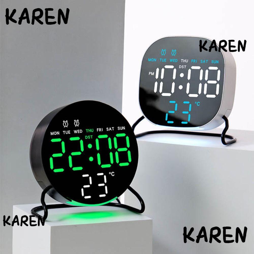 KARENGOODS LED Alarm Clock, Multi-functional Atmosphere Lights Digital ...