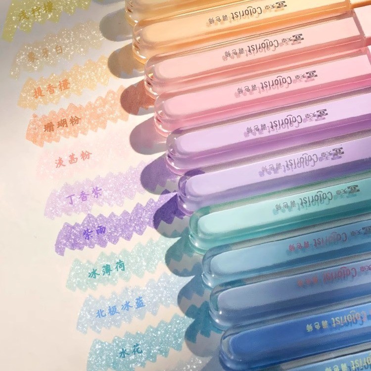 Ice Transparent Flashing Highlighter Student High-value Color Marker ...