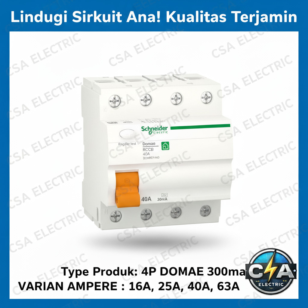 25AMPERE 300MA RCCB ELCB DOMAE 4P 25A 300MA SCHNEIDER ORIGINAL | Shopee ...
