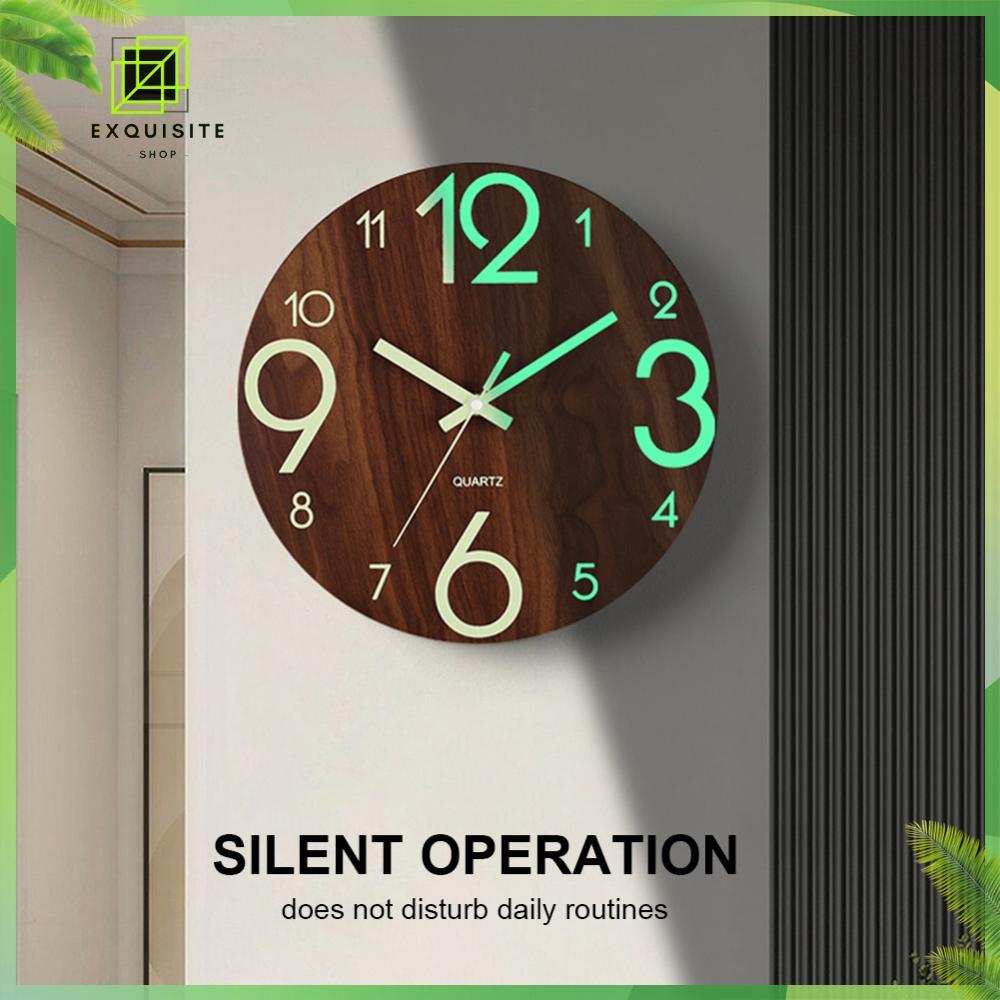 christmas lights 2025 12 Inch Luminous Wall Clock Battery Operated ...