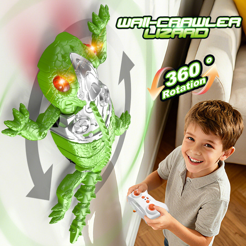 Children's Infrared Remote Control Gecko Wall Climbing Car Electric ...