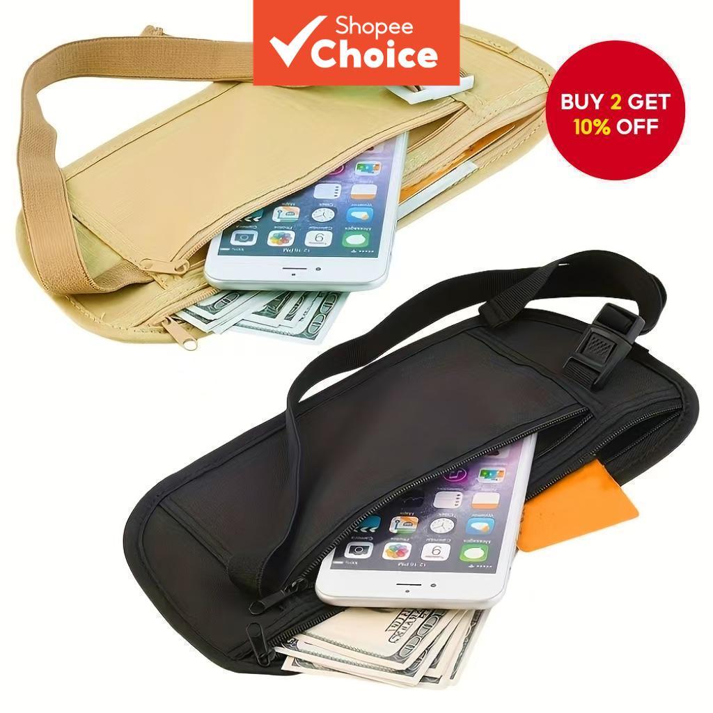 Stealth Travel Money Belt - Ultra Thin Hidden Passport Wallet, Anti ...