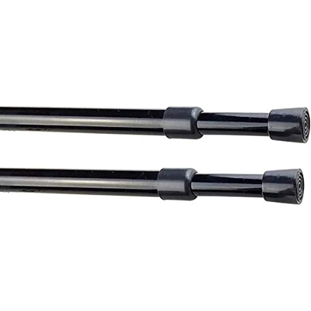2 Pack Spring Tensions Rods Steel Adjustable Length Curtain Rod, 28-43 ...
