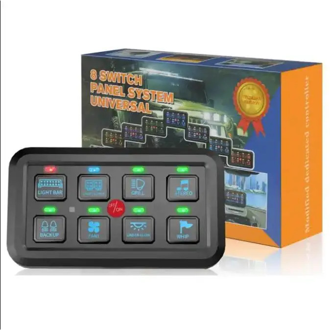 New 8 Gang Switch Panel Control Box Waterproof on OFF Control System ...