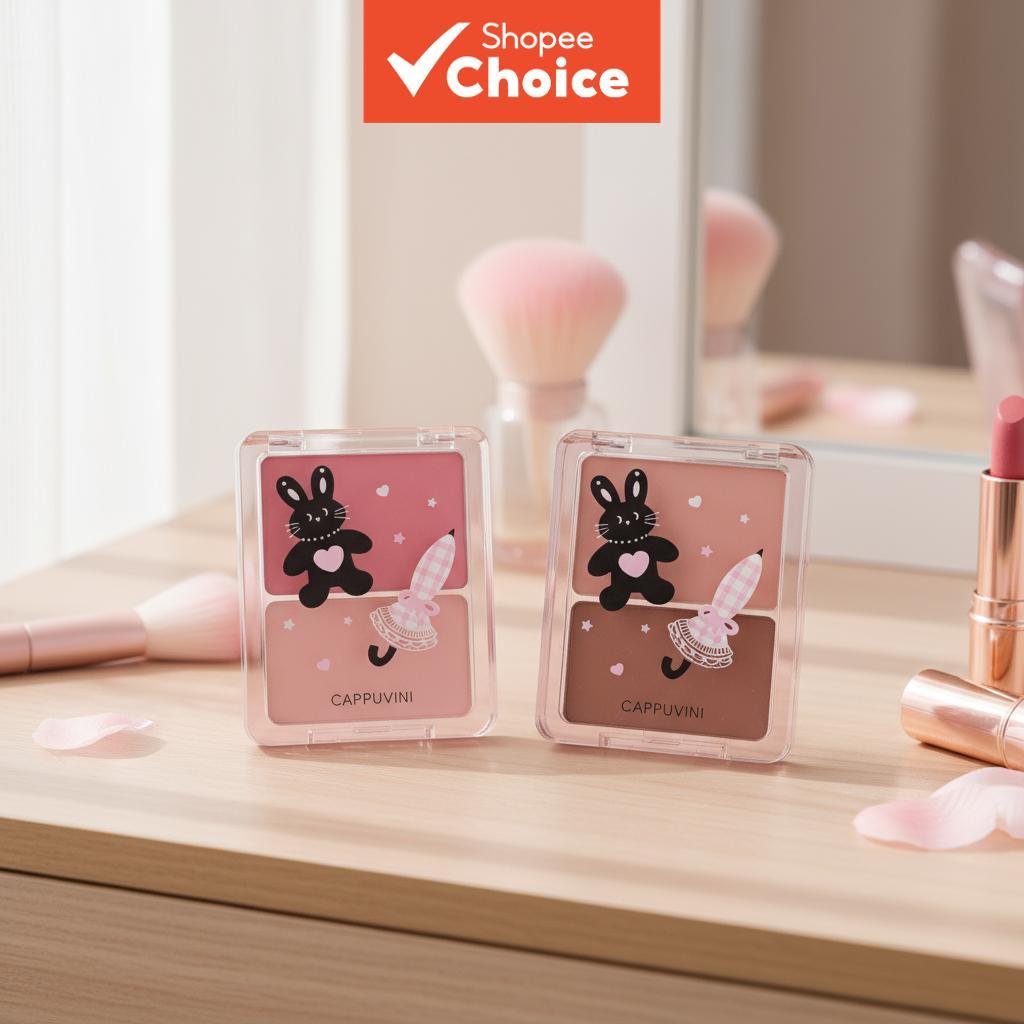 CAPPUVINI Velvet Bunny Blush Palette - Radiant & Subtle Cheek Color ...