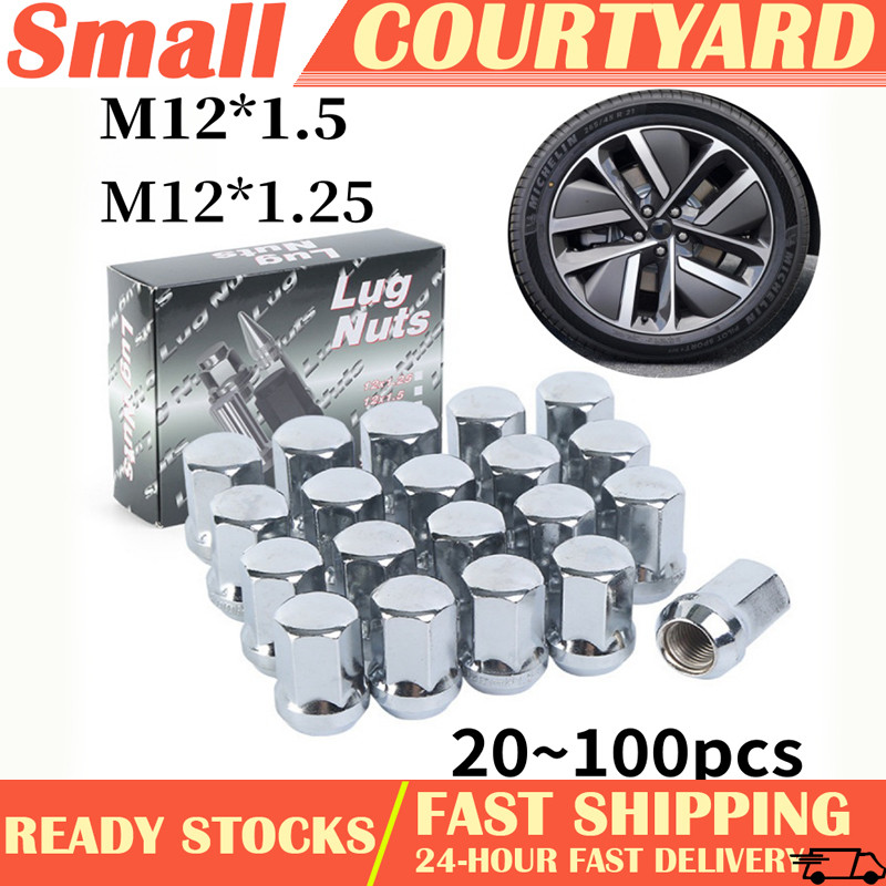 20-Piece Chrome Lug Nuts – M12x1.5 – 60° Cone Seat – Fits Honda Accord, Civic, CR-V & More