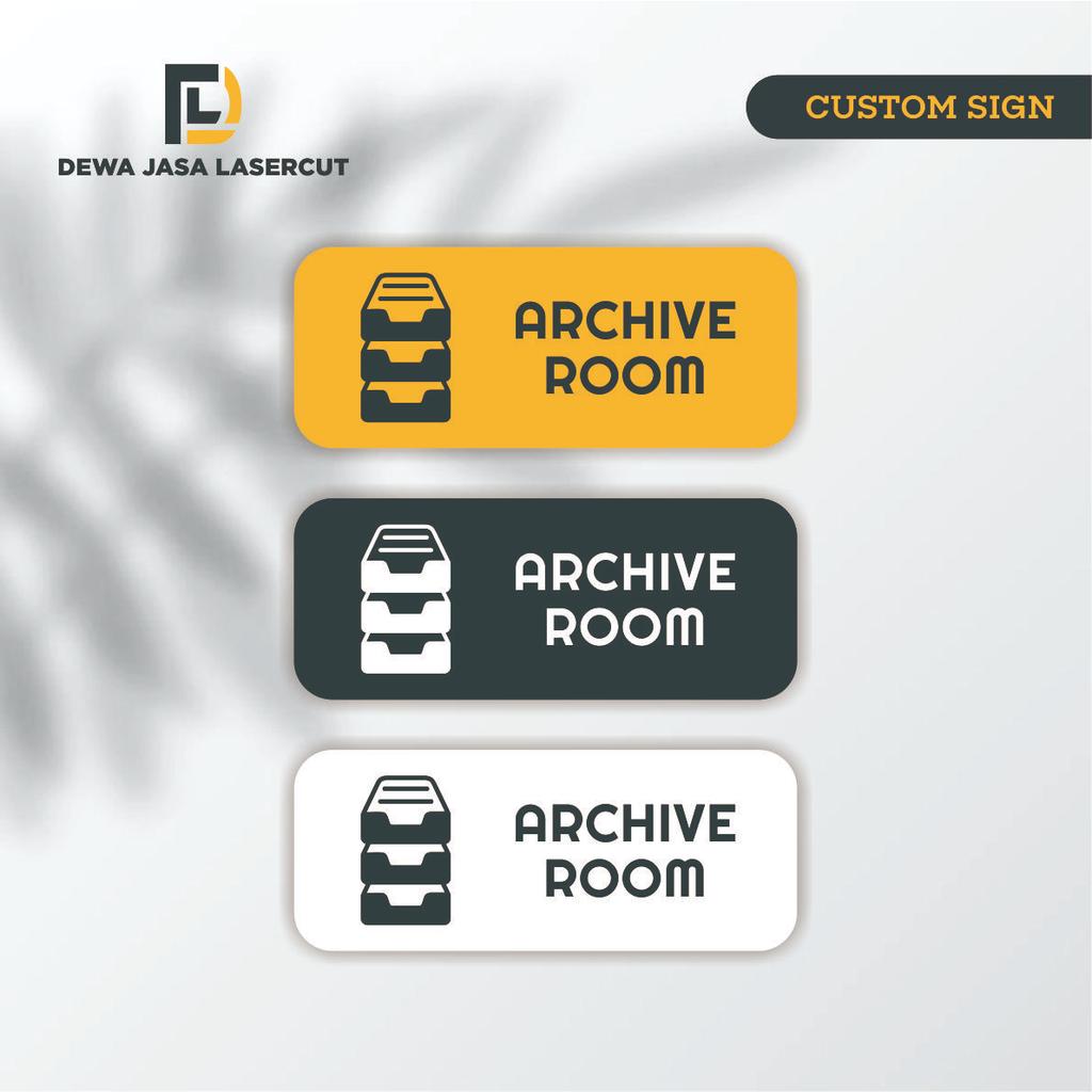 Acrylic Office Sign Board Archive Room Office Archive Room Acrylic ...