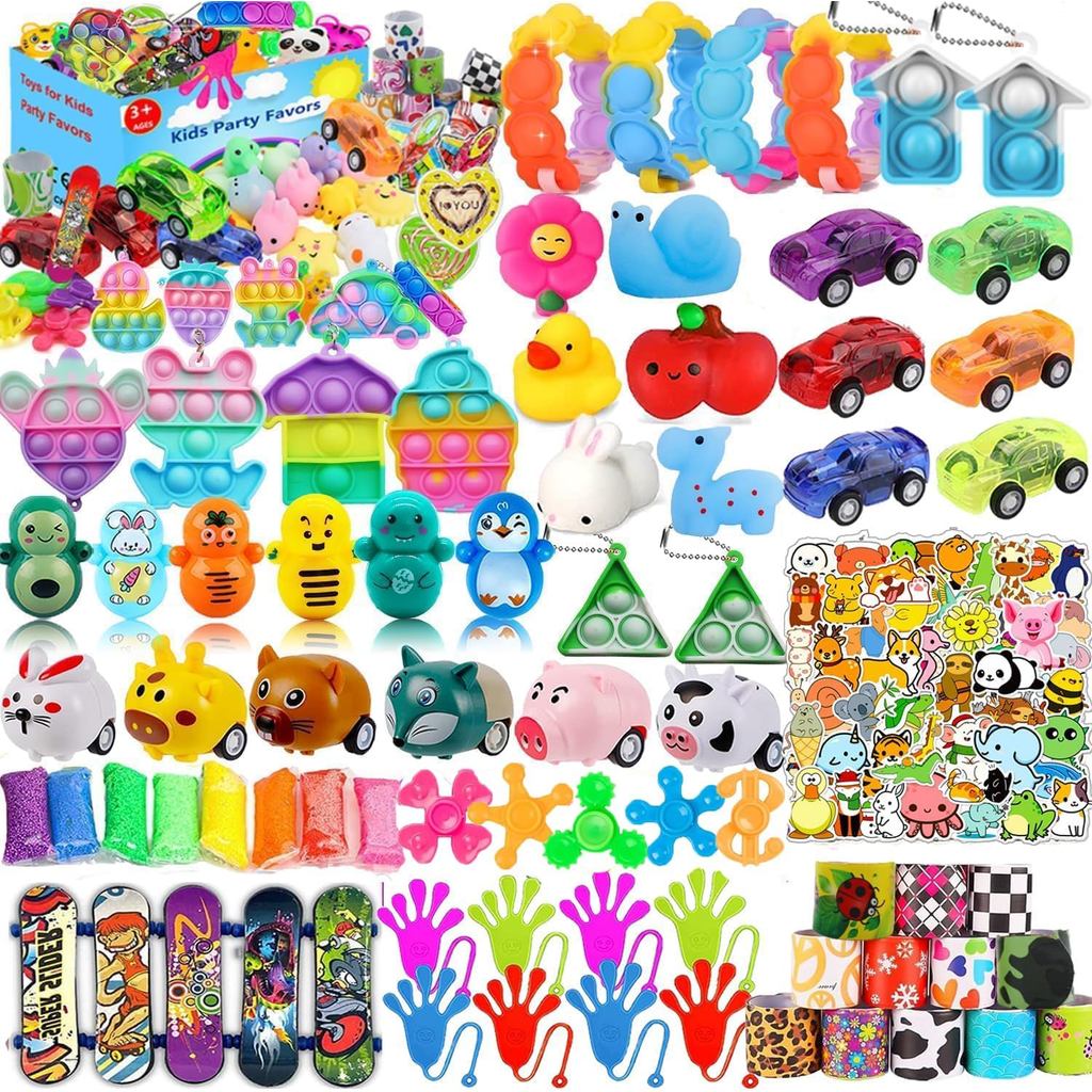 120 Pcs Party Favors for Kids 4-8-12, Pop Fidget Toys, Treasure Box ...