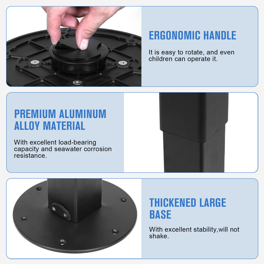 RV Telescoping Table Stand Easy To Install Table Pedestal Stand Base ...